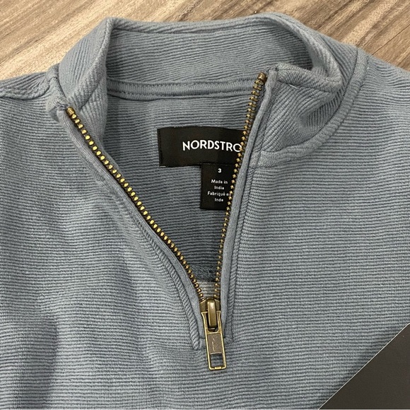 🆕 KIDS NORDSTROM Toddler Texture Quarter Zip Sweater - Picture 3 of 6